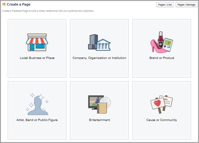 Options To Create FacebookFanPage