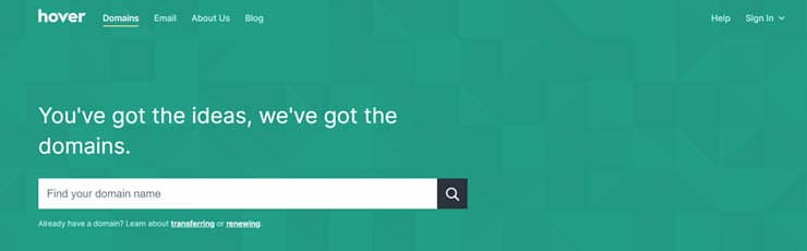 Hover Domains