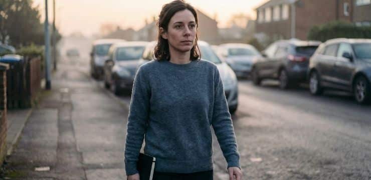 Sound Like You, Only Faster ChatGPT for LinkedIn creator walking at sunrise with notebook after blank screen struggle