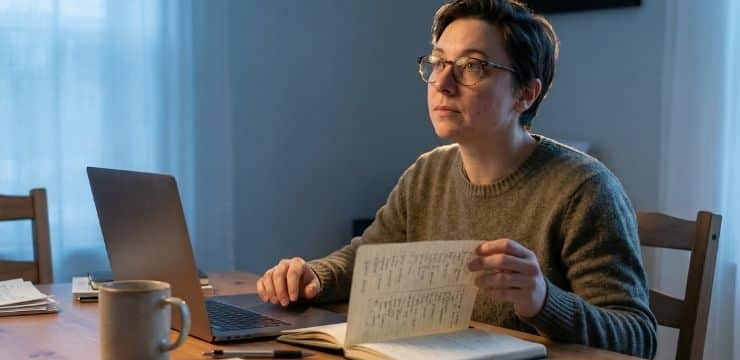 Survive the Invisible Middle Founder working at sunrise in long middle startup phase symbolizing steady progress toward success